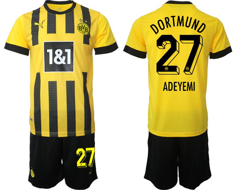 Cheap Men 2022-2023 Club Borussia Dortmund home yellow 27 Soccer Jersey